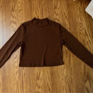 Altar'd State Chocolate Brown Long Sleeve Top